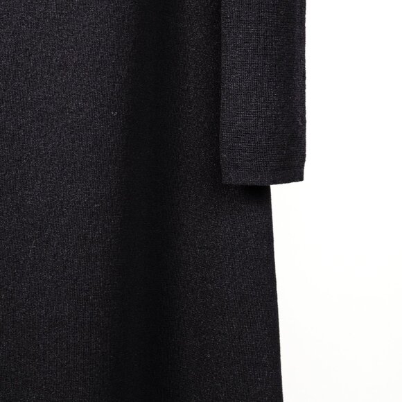 Annette Gortz SS/16 Vice Black Ribbed Collar Long Zip Fit-and-Flare Cardigan - Picture 6 of 11